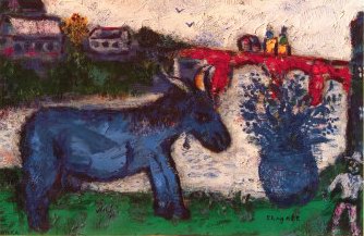 Marc chagall Blue Donkey oil painting