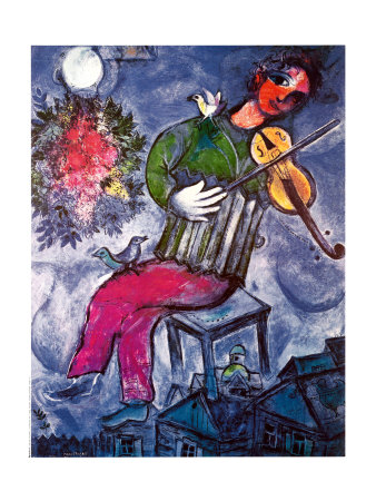 Marc Chagall The Blue Violinist oil painting