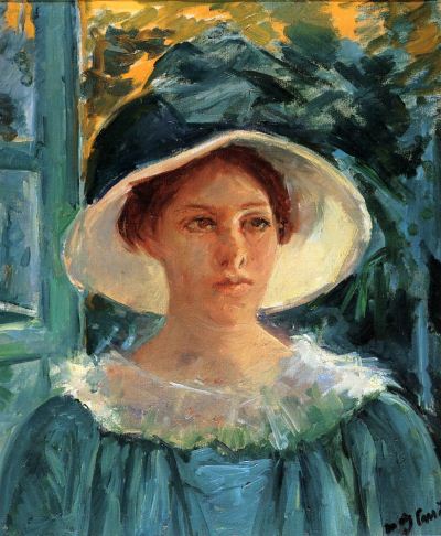 Mary Cassatt Young Woman In Green oil painting reproduction