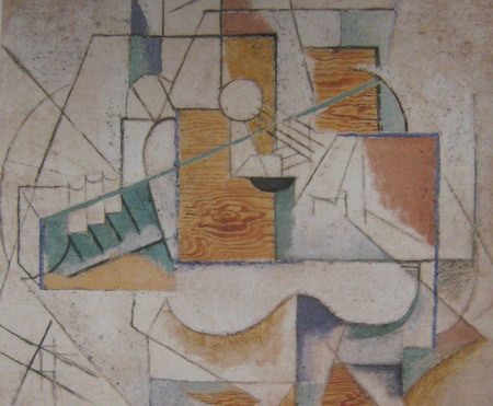 Pablo Picasso Guitar on the table