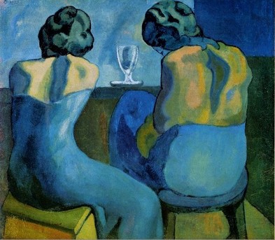 Pablo Picasso Pierreuses au bar oil painting