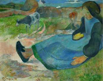 Paul Gauguin The Cowherd or Young Woman from Brittany