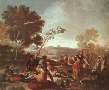 Picnic on the Banks Francisco Goya oil painting