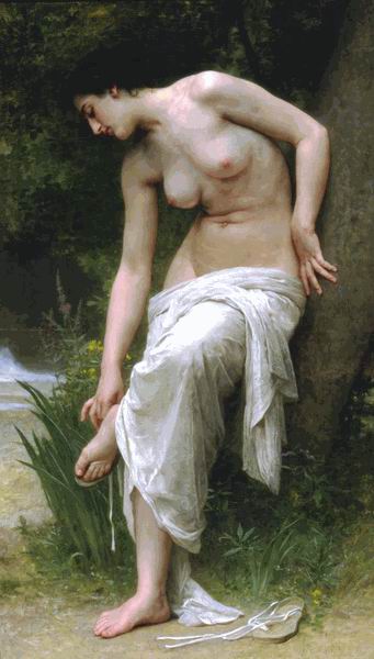 William Bouguereau Aprile Bain