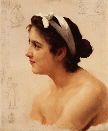 William Bouguereau,nude de femme, pour Offrande la Amour