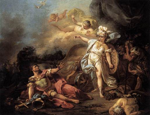 Louis David The Combat of Mars and Minerva