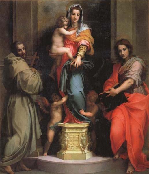 Madonna and Child with SS.Francis and John the Baptist
