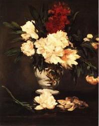 Vase of Peonies on a Pedestal