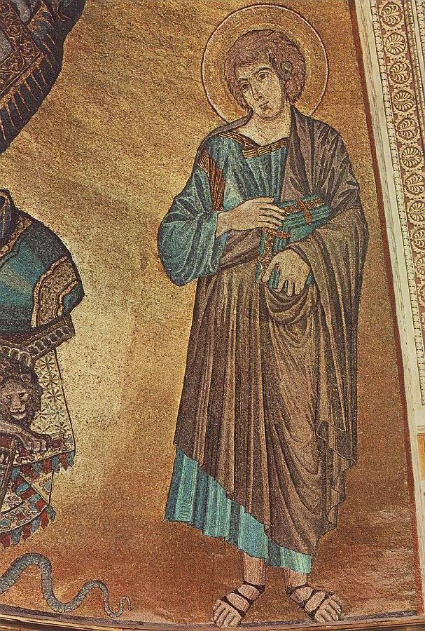 Christ Enthroned between the Virgin and St John the Evangelist (detail) fgh