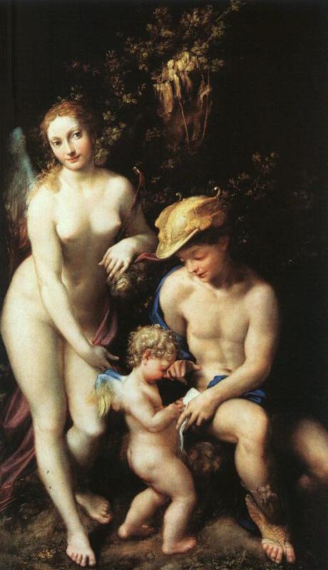 Venus and Cupid with a Satyr