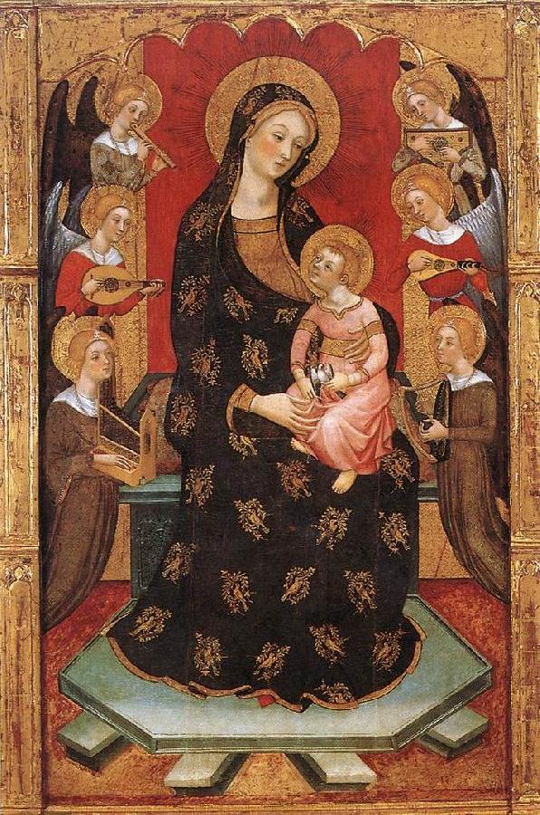 Madonna with Angels Playing Music