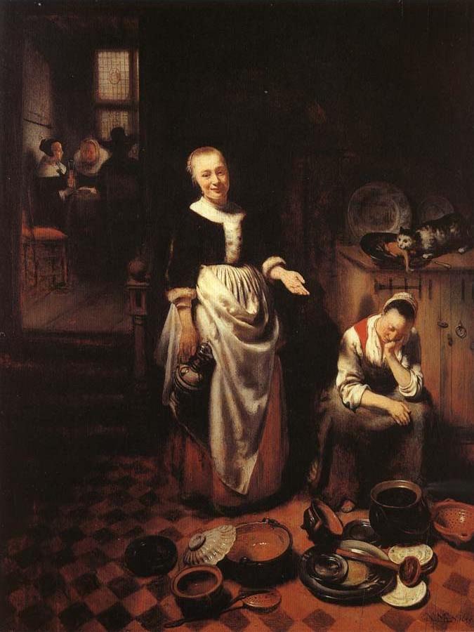 Interior with a Sleeping Maid and Her Mistress