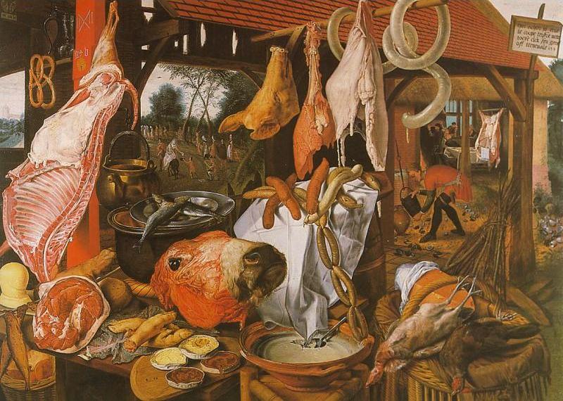 Butchers Stall with the Flight into Egypt