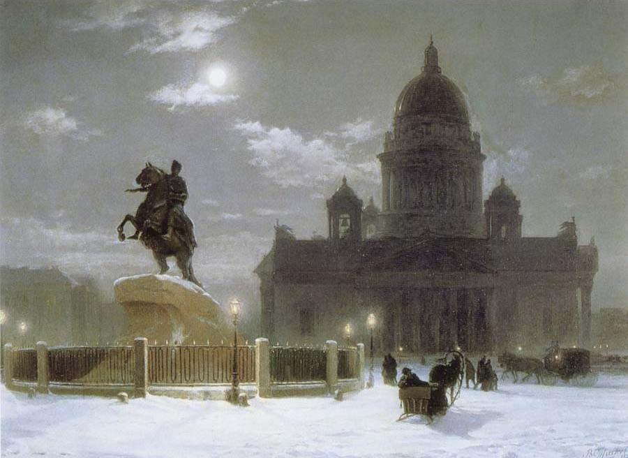 Monument to Peter the Great on Senate Squar in St.Petersburg