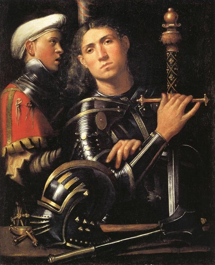 Portrait of a Man in Armor with His Page