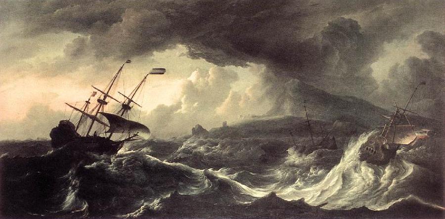 Ships Running Aground in a Storm hh