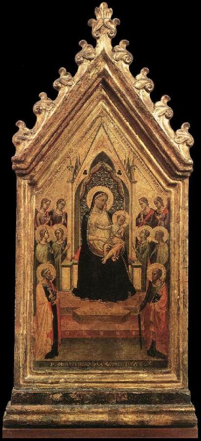 Madonna and Child Enthroned with Angels and Saints dfg