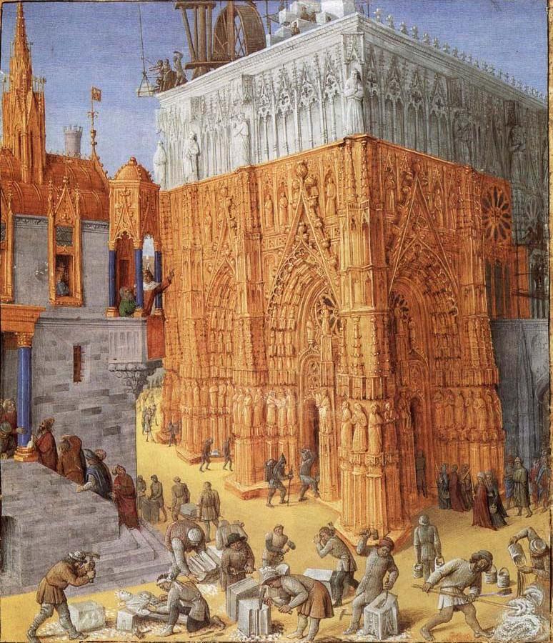 The building of the temple to jerusalem, from Flavius Josephus De antiquity skills and wars of the