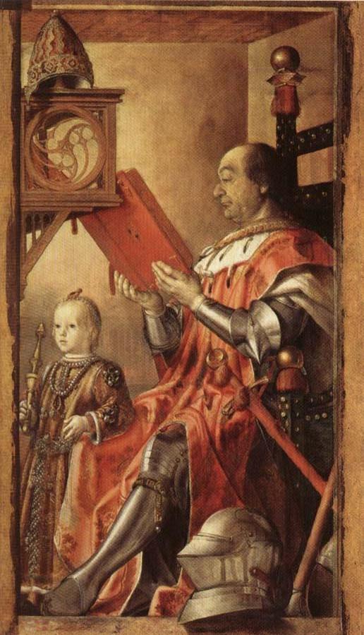 Federico da Motefeltro,Duke of Urbino,with His Son Guidobaldo