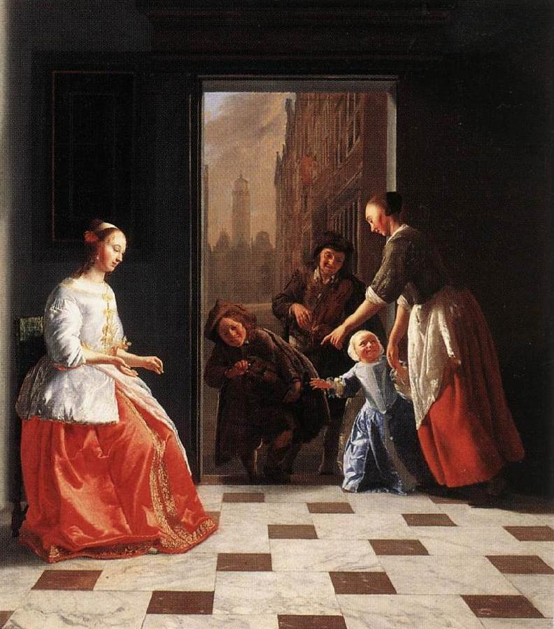 Street Musicians at the Doorway of a House dh