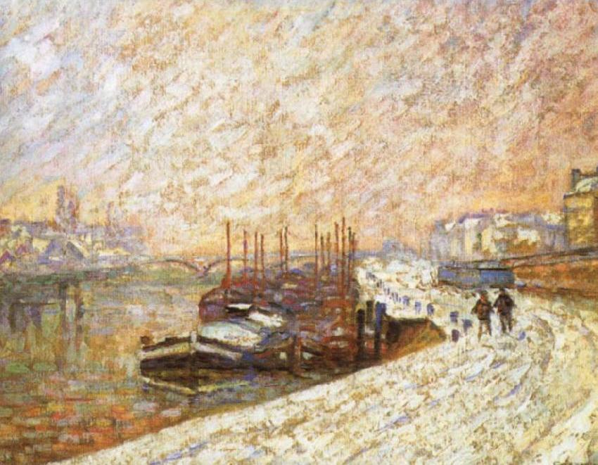 Barges in the Snow