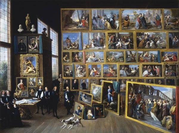 Archduke Leopold William in his Gallery in Brussels-p