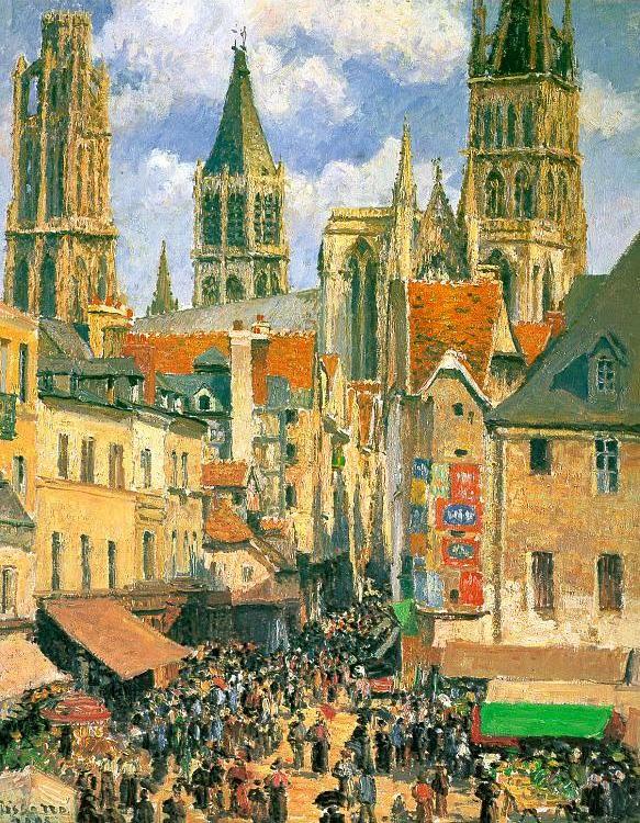 The Old Market Town at Rouen