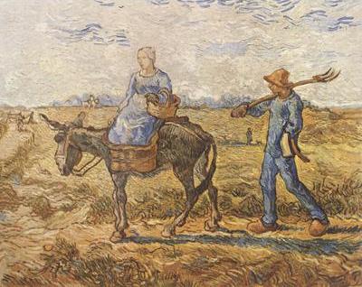 Morning:Peasant Couple Going to Work (nn04)