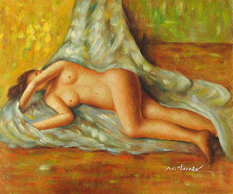 Bather Stretched Out on the Floor