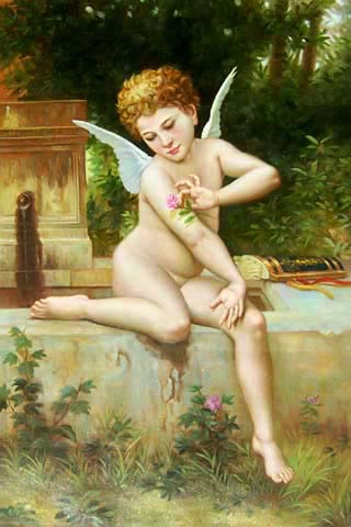 Cupid with a Flower