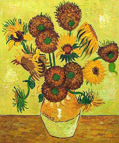 Fourteen Sunflowers in a Vase