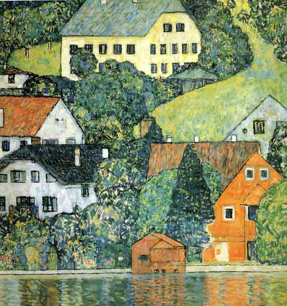 Houses at Unterach on the Attersee