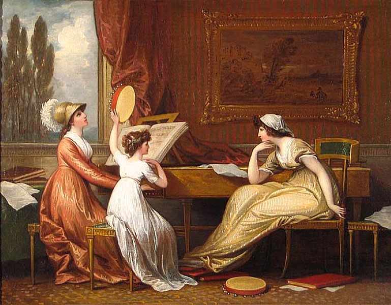 Three Ladies Making Music