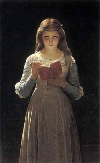 Young Maiden Reading a Book