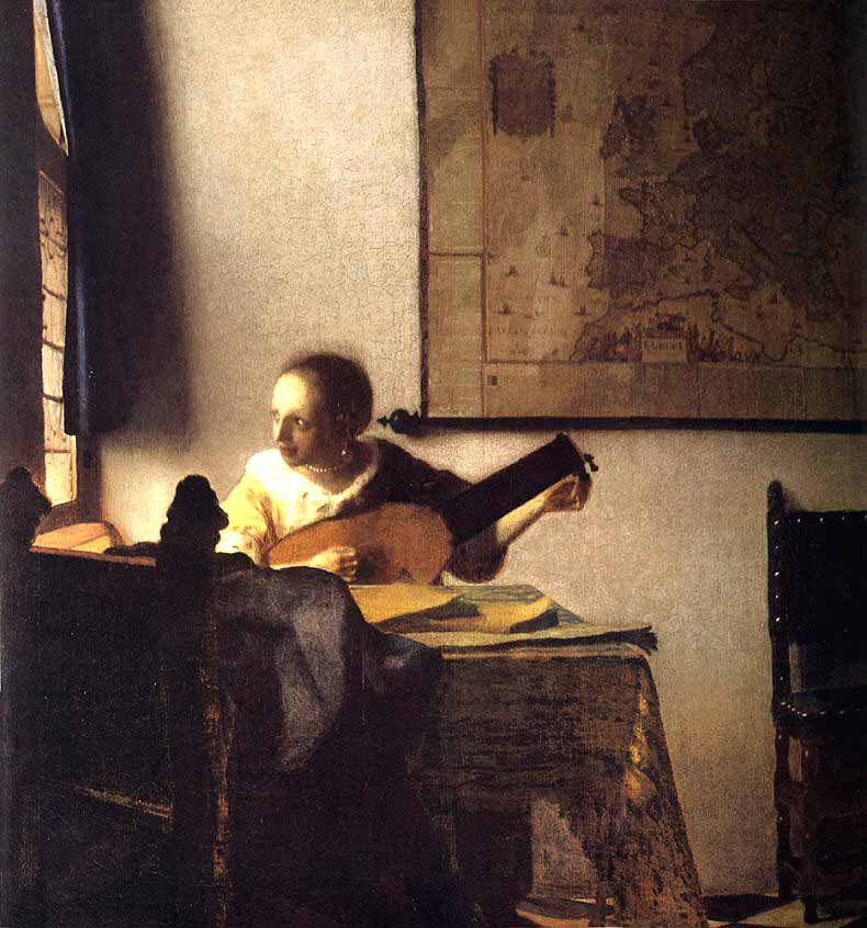 Woman with a Lute near a Window