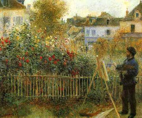 Claude Monet Painting in his Garden