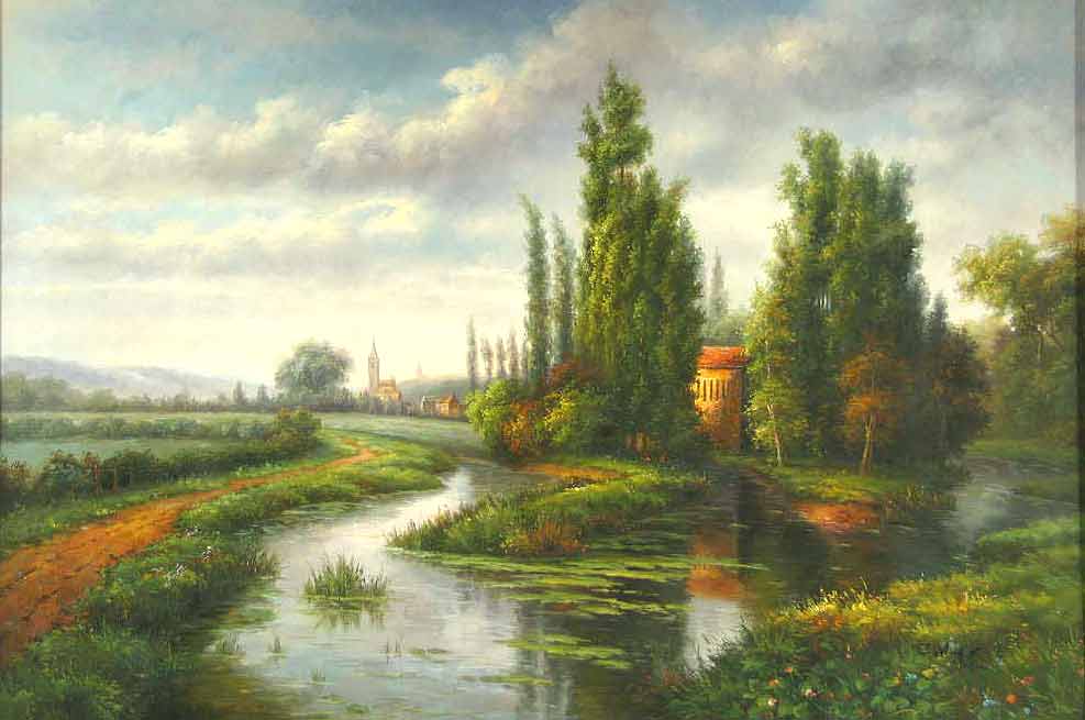 Village by the Stream
