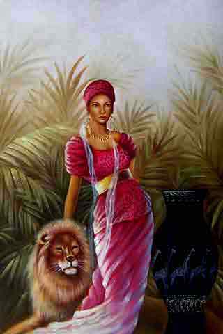 Woman with Lion