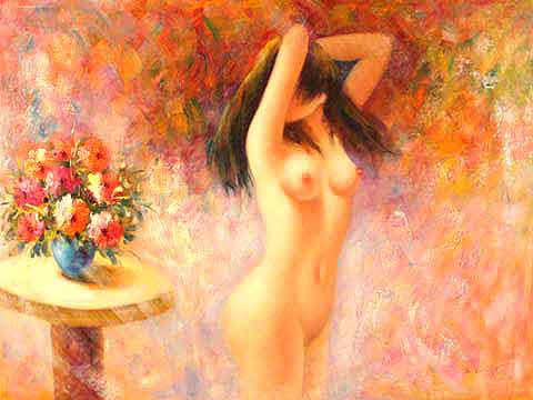 Nude and Flowers