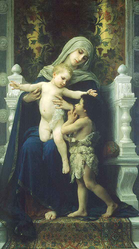 The Virgin Baby Jesus and Saint