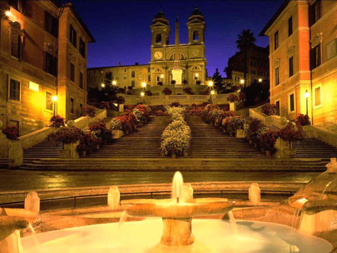 Spanish Steps Rome at Night