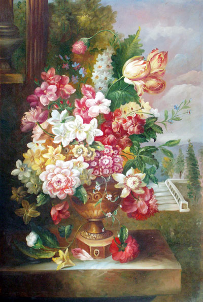 Floral in an Ornate Vase