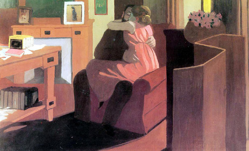 Intimacy aka Interior with Couple and Screen