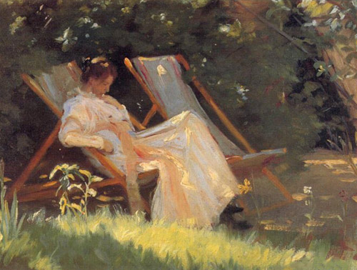 Marie en el jardin 1893