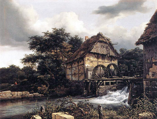 Two Water Mills and an Open Sluice