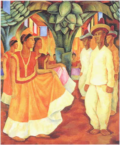 Baile en Tehuantepec by Diego Rivera