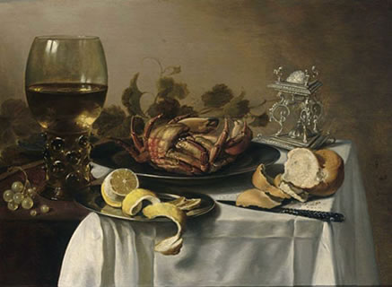 A Still Life with a Roemer, a Crab and a Peeled Lemon