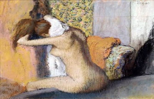 After the Bath, Woman Drying her Neck