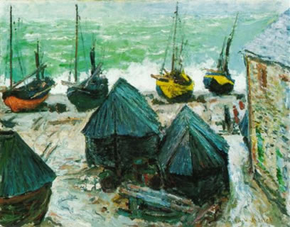 Boats on the Beach at Etretat