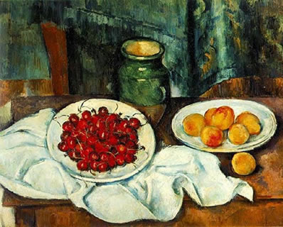 Still Life with Cherries and Peaches